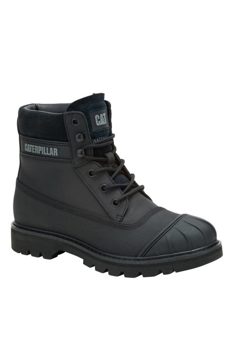 Botin Impermeable Cuero Mujer Colorado Galosh Negro-0