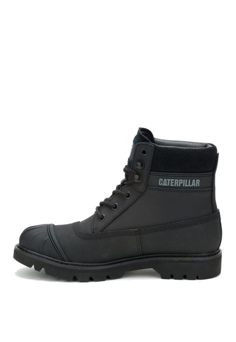 Botin Impermeable Cuero Mujer Colorado Galosh Negro-3