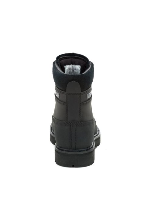Botin Impermeable Cuero Mujer Colorado Galosh Negro-5