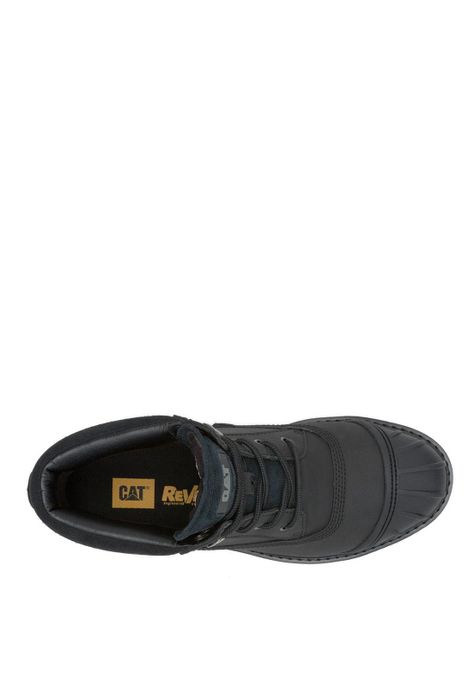 Botin Impermeable Cuero Mujer Colorado Galosh Negro-6