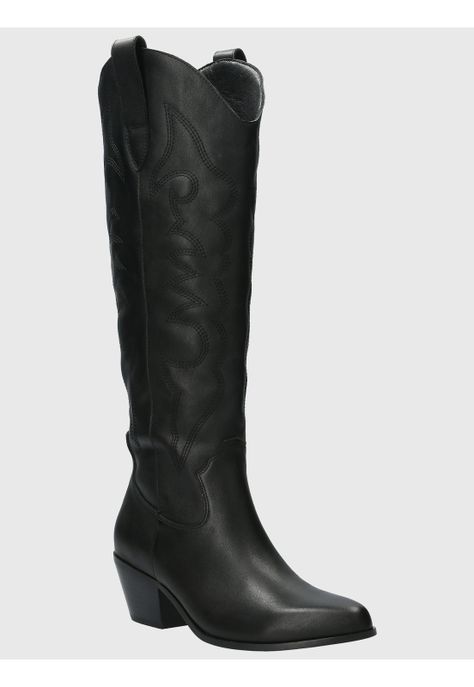 Bota vaquera Cuero Mujer Webber Negro-0