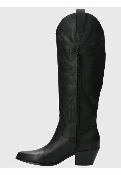 Bota vaquera Cuero Mujer Webber Negro-5