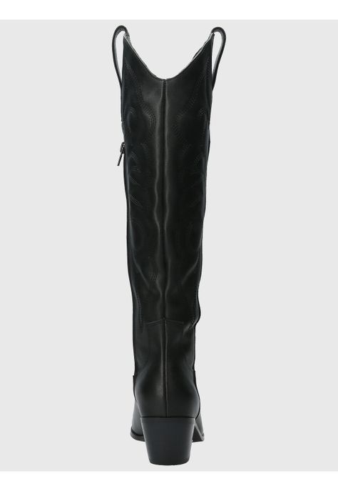 Bota vaquera Cuero Mujer Webber Negro-6