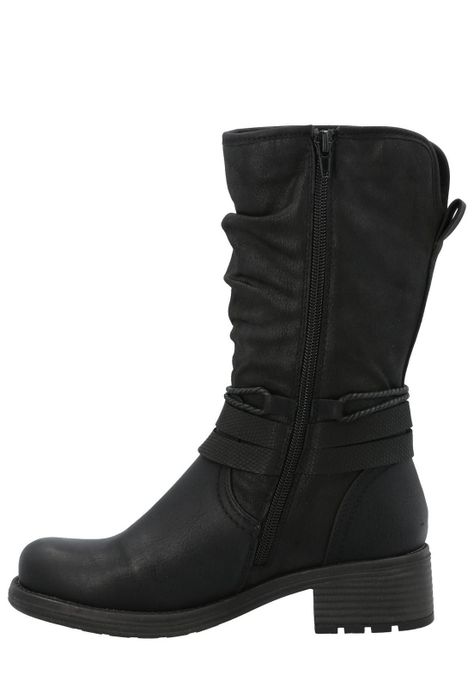 Bota Agliani Mujer Negro-5