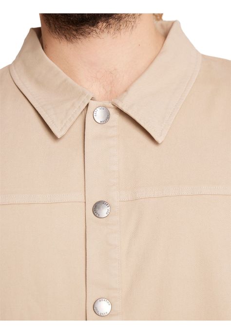 Camisa Manga Larga Hombre Beige-5