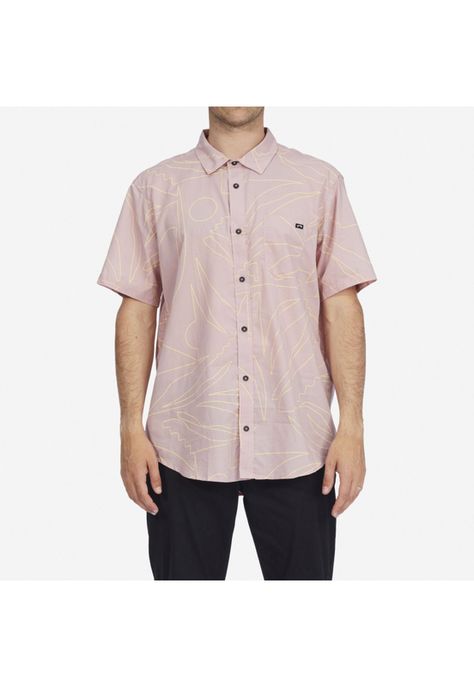 Camisa M/C Sundays Floral M Wvt Rosado Hombre-0