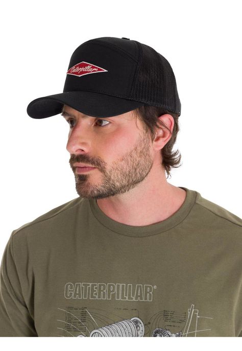 Jockey Hombre Diamond 7-Panel Mesh Back Negro-1
