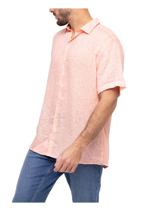 Camisa Lino Orgánico Linenjersey Coral Hombre-6