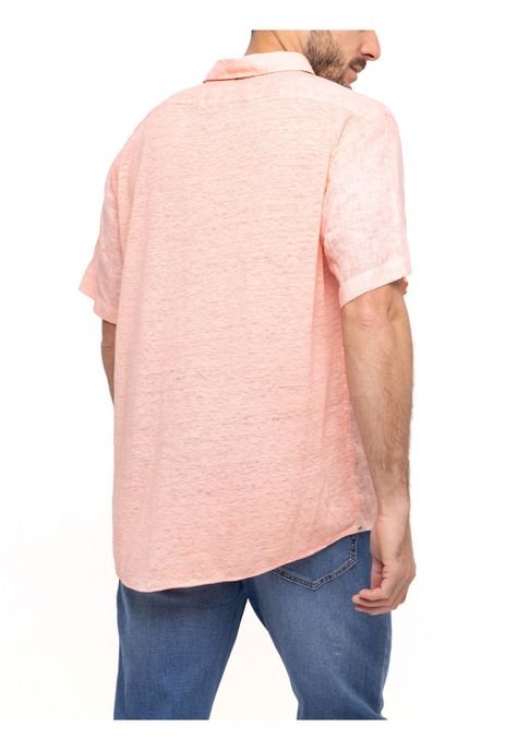 Camisa Lino Orgánico Linenjersey Coral Hombre-7