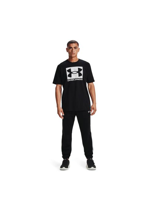 Polera manga corta ABC Camo hombre Negro-5