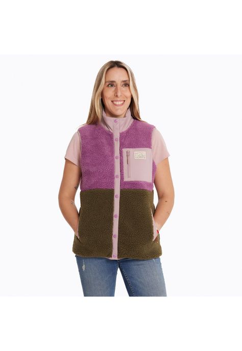 Polar Sin Mangas Mujer Trinity Sherpas Rosado-0