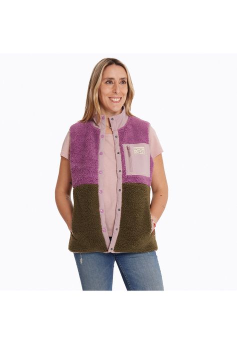 Polar Sin Mangas Mujer Trinity Sherpas Rosado-3