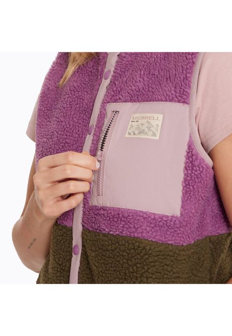Polar Sin Mangas Mujer Trinity Sherpas Rosado-5