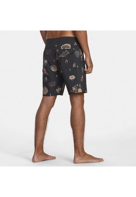 Traje De Baño Vapigmentprntbdsh Negro Hombre-5