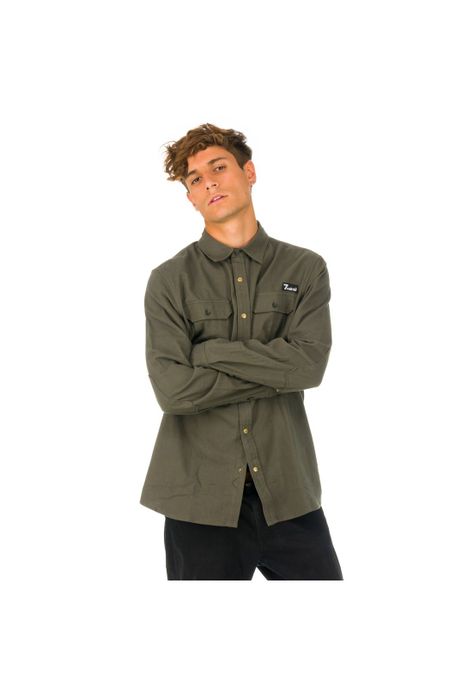 Camisa Hombre Full Clip Verde -0
