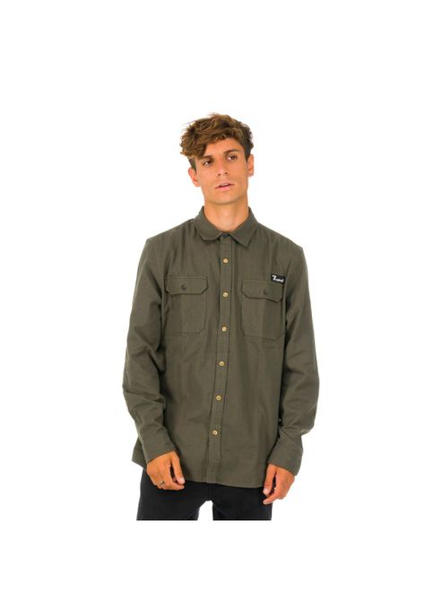 Camisa Hombre Full Clip Verde -3