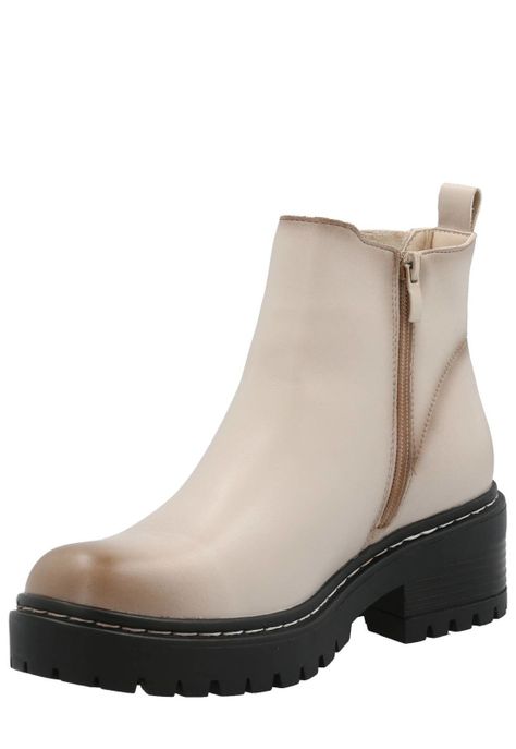 Botín Cagliari Mujer Beige-5