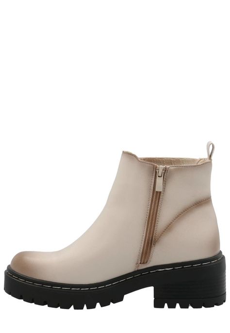 Botín Cagliari Mujer Beige-6