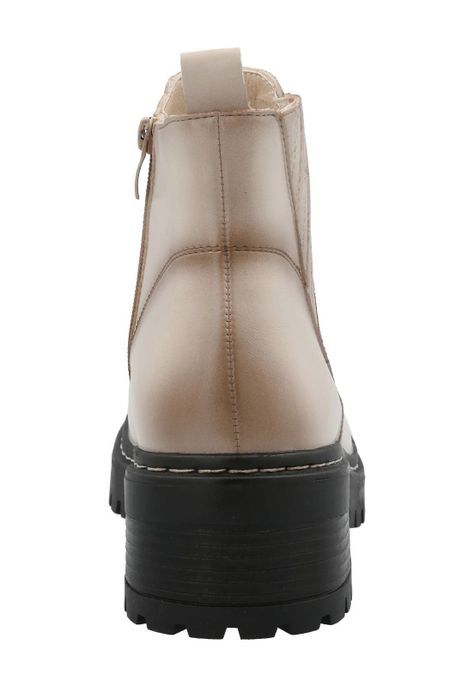 Botín Cagliari Mujer Beige-7