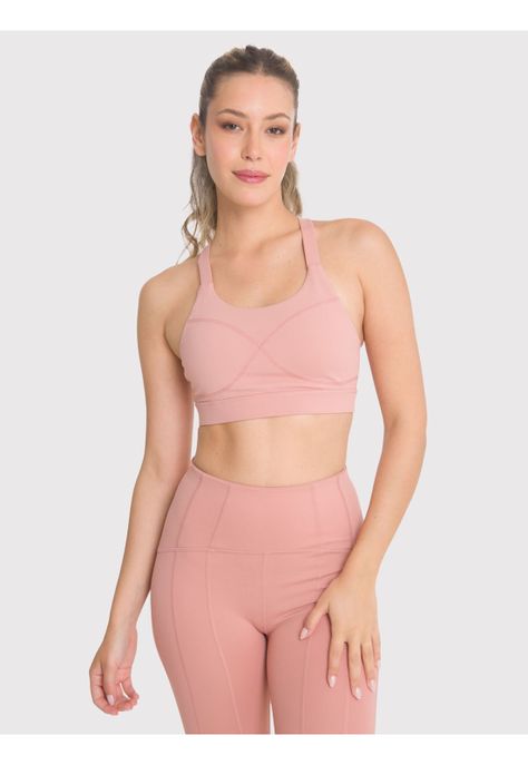 Peto deportivo Mujer Hight Support Palo Rosa-0