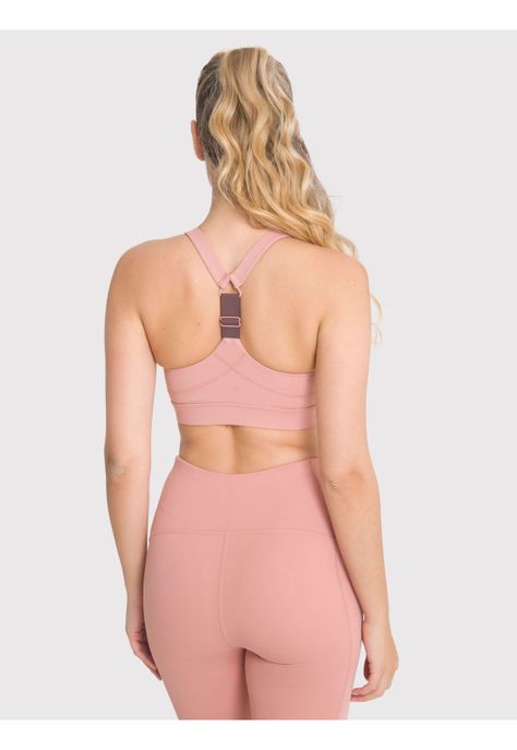 Peto deportivo Mujer Hight Support Palo Rosa-4