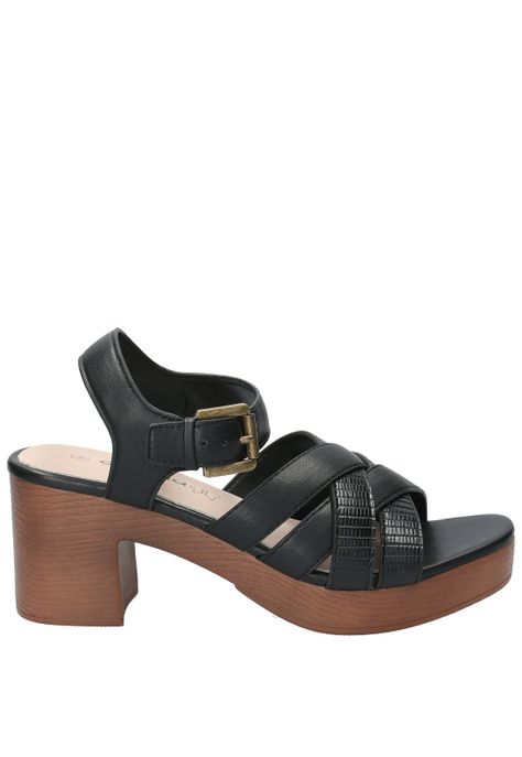 Sandalia Clara 1 Negro Mujer-2