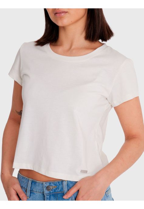 Polera Mujer Essential Crop Blanca-2