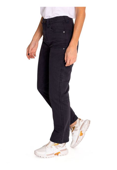 Pantalón Mujer Double Front Utility Bottom Negro-1