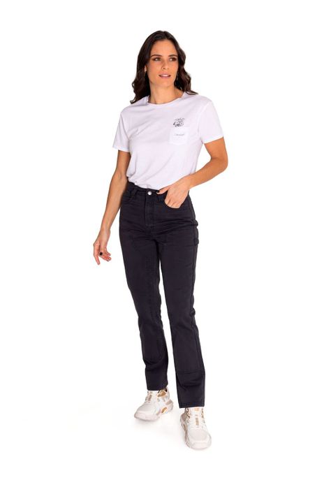 Pantalón Mujer Double Front Utility Bottom Negro-5