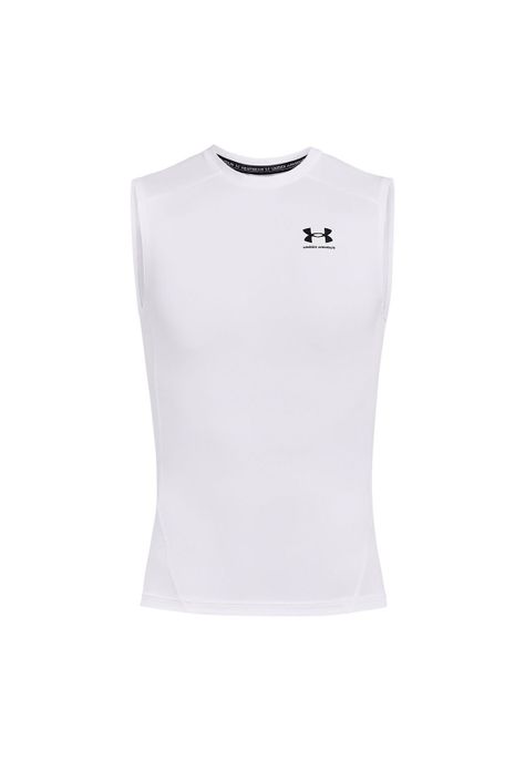 Polera sin mangas HeatGear® hombre Blanco-0