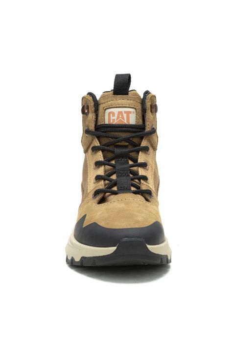 Zapatilla Con Caña Mujer Colorado Sneaker Beige-4