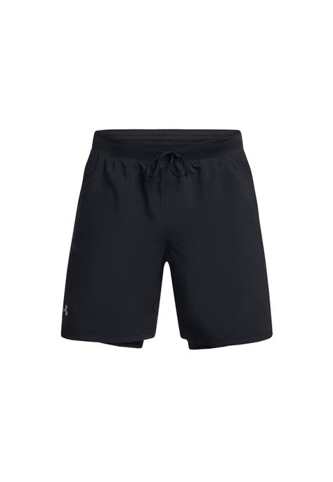 Shorts Launch 2 en 1 de 7" hombre Negro-0