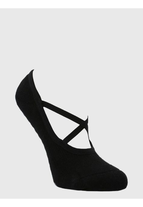 Calcetin Mujer Strappy Grip Negro-2