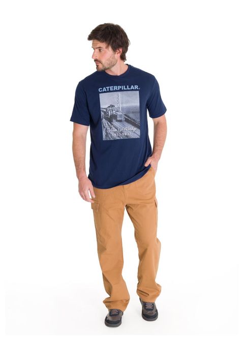 Polera Casual Projects Graphic 7 Hombre Azul Marino-5