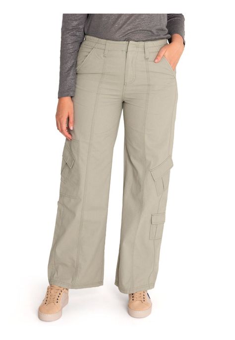Pantalón Algodón Orgánico Mujer Adria Verde-4