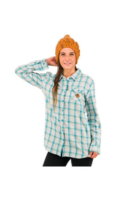 Camisa M/L Mujer Brighton W Gris -0