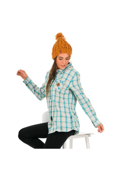 Camisa M/L Mujer Brighton W Gris -3