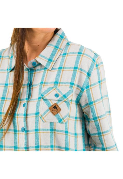 Camisa M/L Mujer Brighton W Gris -4