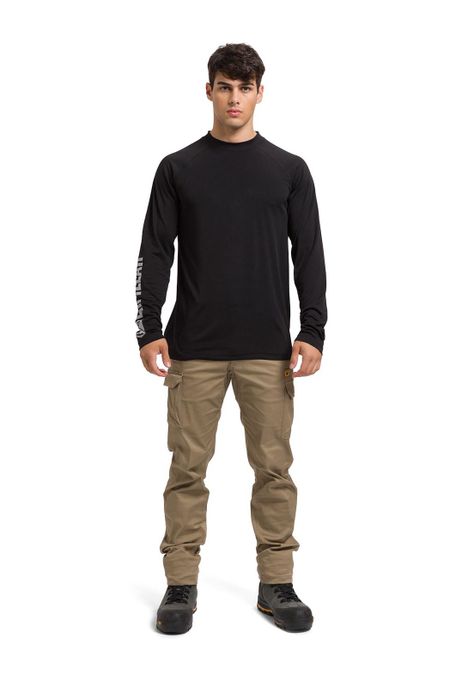 Polera Lightweight Cooling Crew Hombre Negra-0