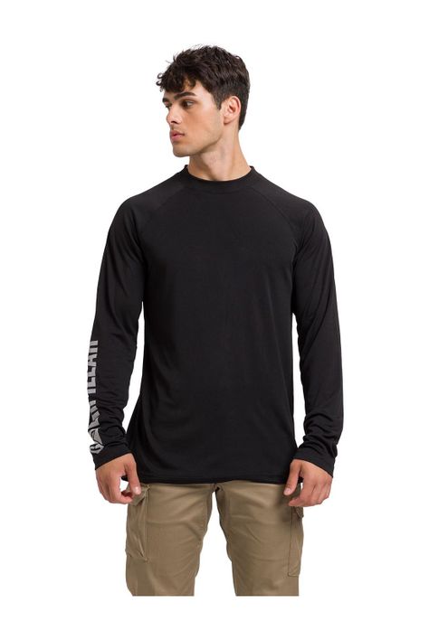 Polera Lightweight Cooling Crew Hombre Negra-1