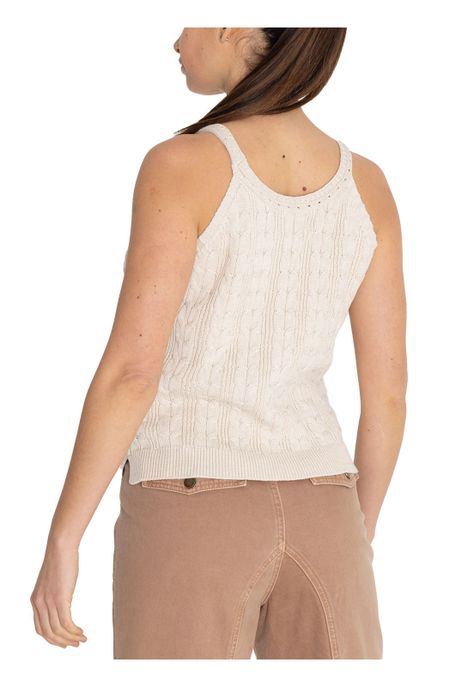 Polera Algodón Orgánico Beige Samar Mujer -7