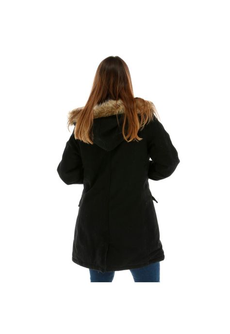 CHAQUETA MUJER WOOL PEACOAT NEGRO-2