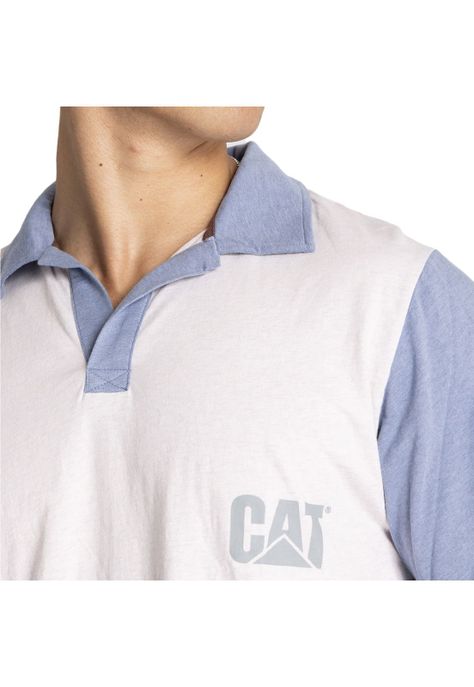 Polera Polo Hombre Natural Dye L/S Polo Azul-4