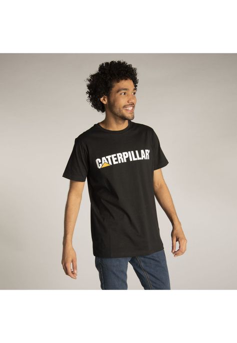 Polera M/C Hombre Caterpillar Logo Tee Negro-1