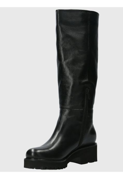 Bota Cuero Mujer Blissful Negro-4