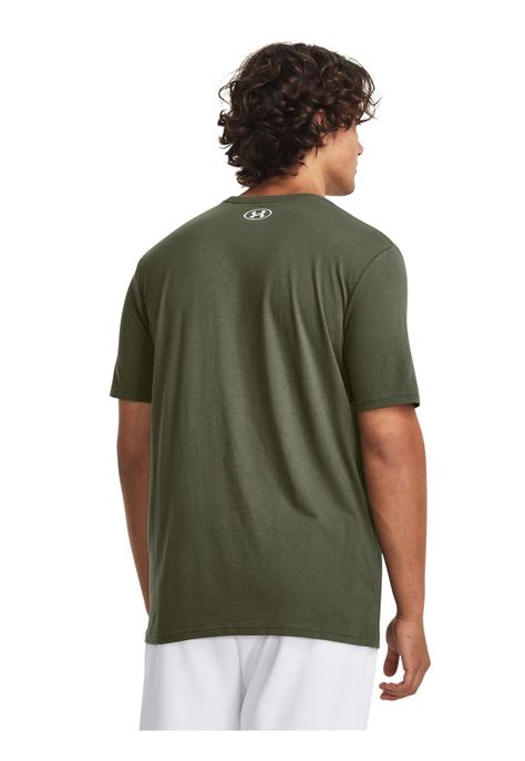 Polera Manga Corta UA para Hombre Verde-4