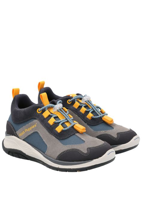 Zapatilla Cuero Niño Fastland Gris-8