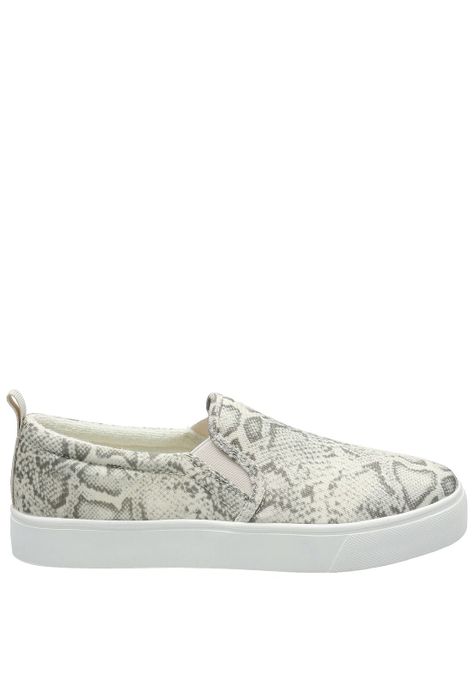 Zapatilla Mujer Animal Print Slip On Beige-1