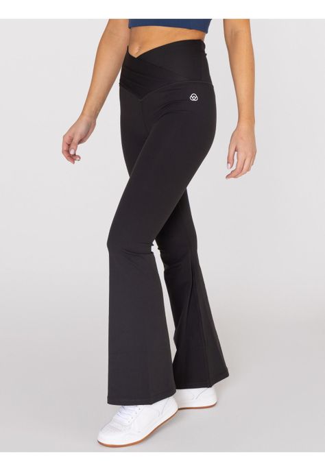 Calza Pantalón pierna ancha Mujer Flared Negro-0