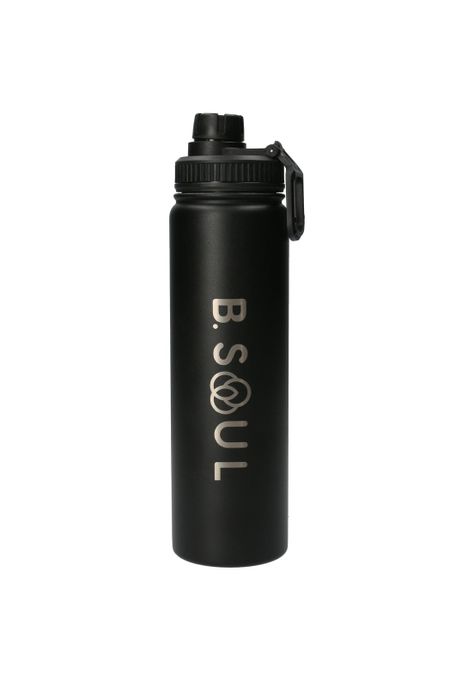 Botella De Agua 700 Ml Negro Unisex-0
